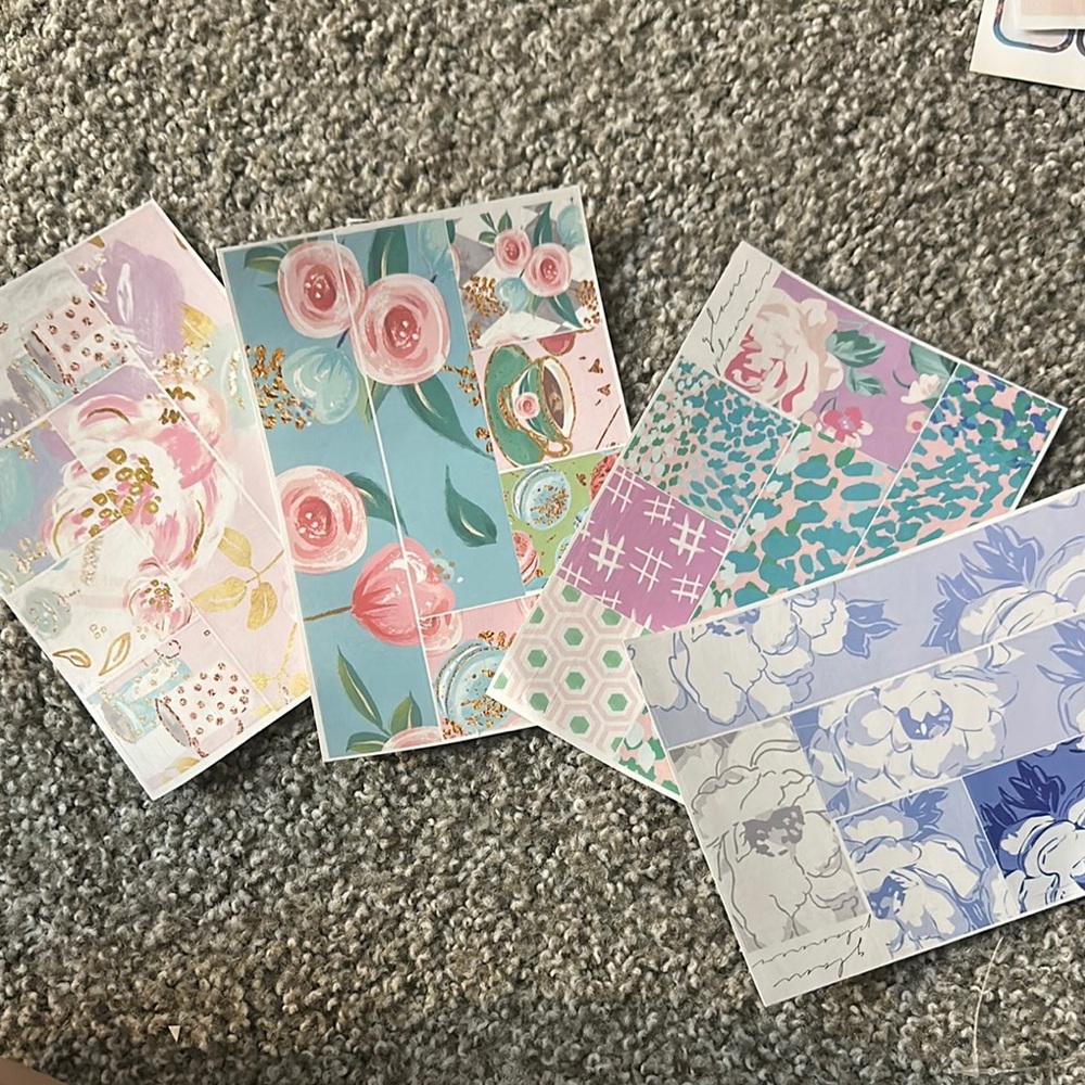 Floral and Patterned washi sticker Set